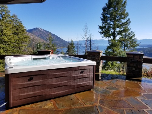 outdoor hot tub installation