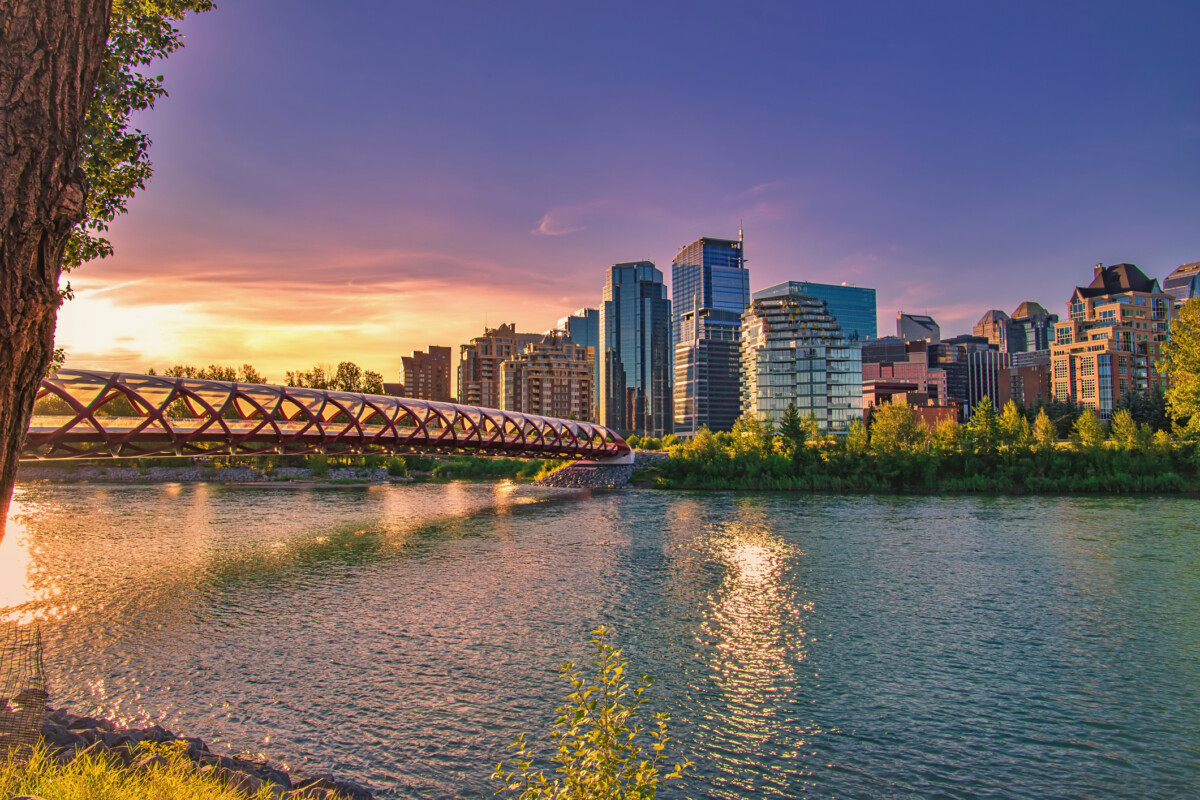 Beautiful summer skyline in Calgary, Alberta